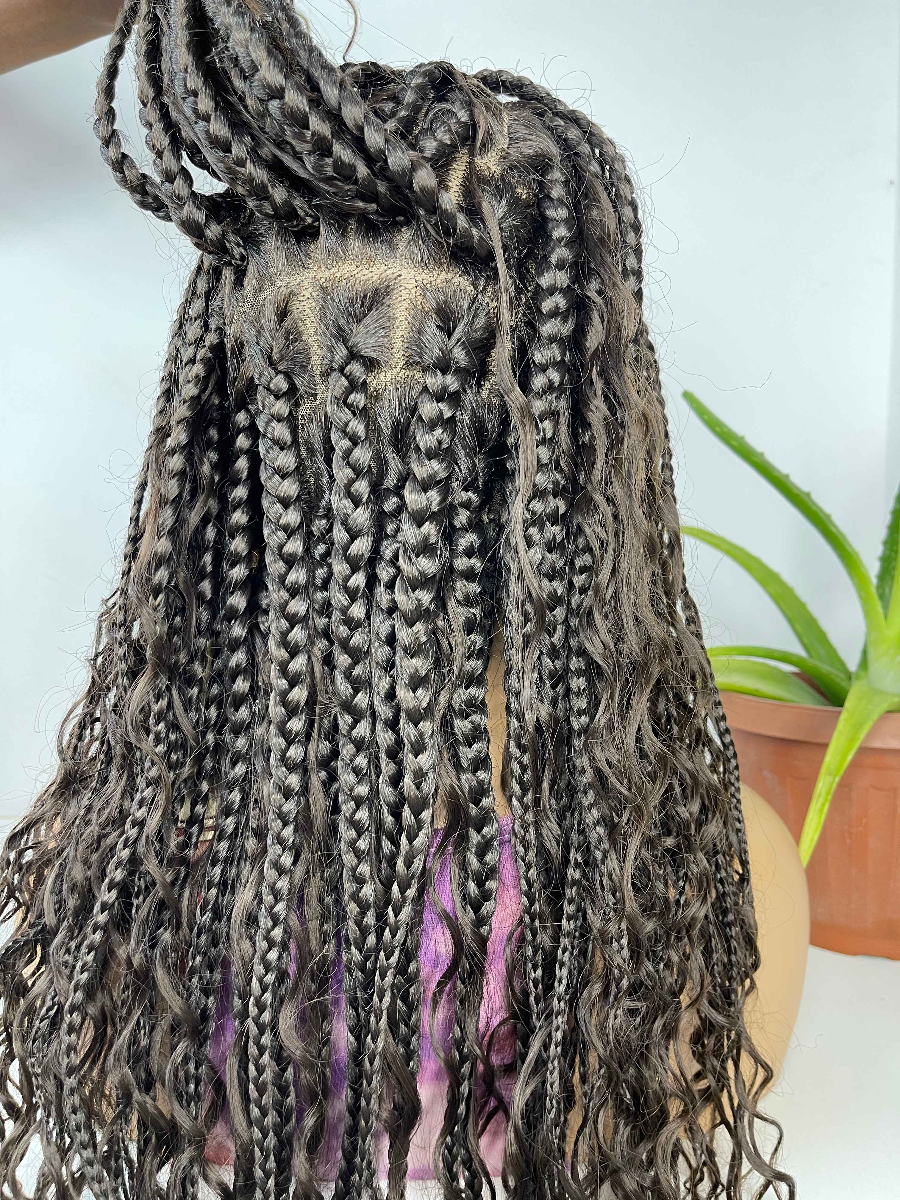 24" Goddess Full Lace Box Braid Wig - Image 2