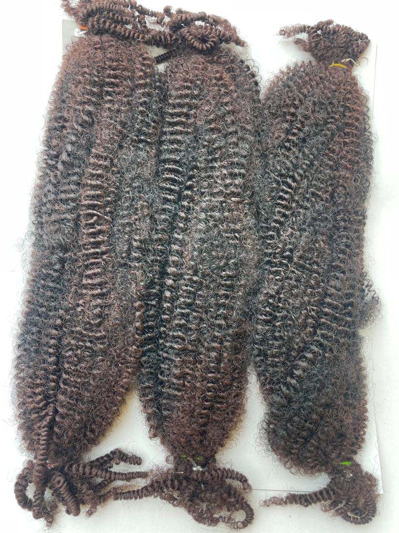 Premium Afro Kinky Bulk Hair(Synthetic) 10'' - Image 2
