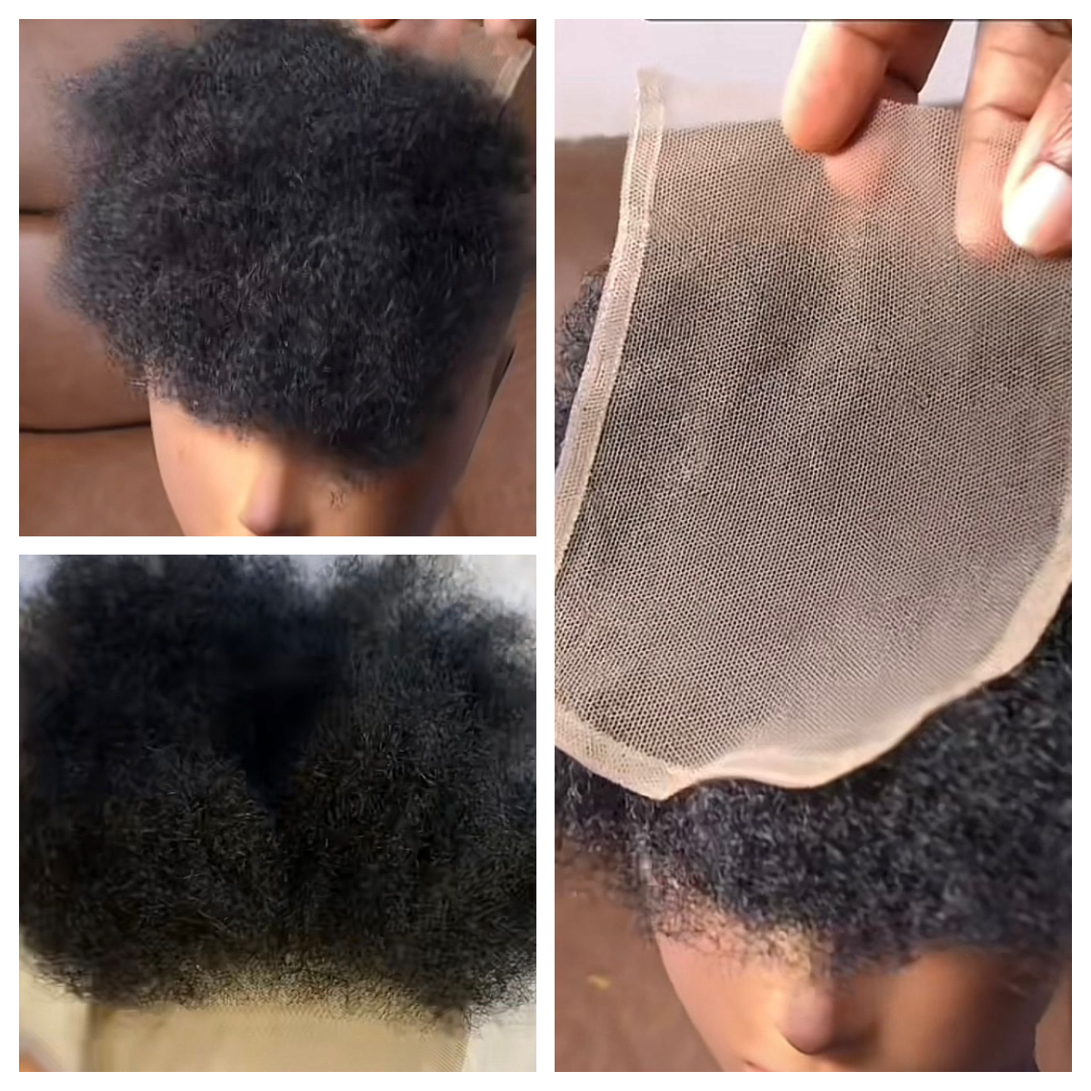4X4 Afro Human Hair Lace Closure