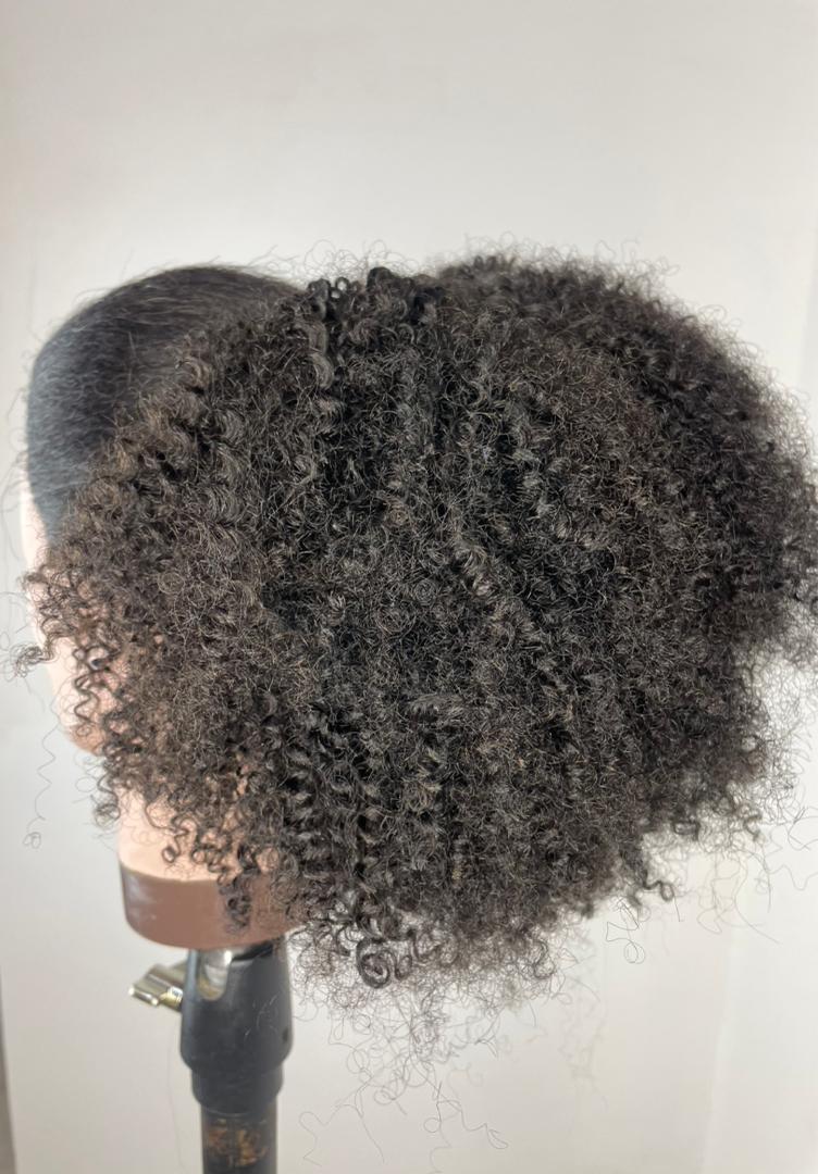 10" Afro Kinky Human Hair Ponytail