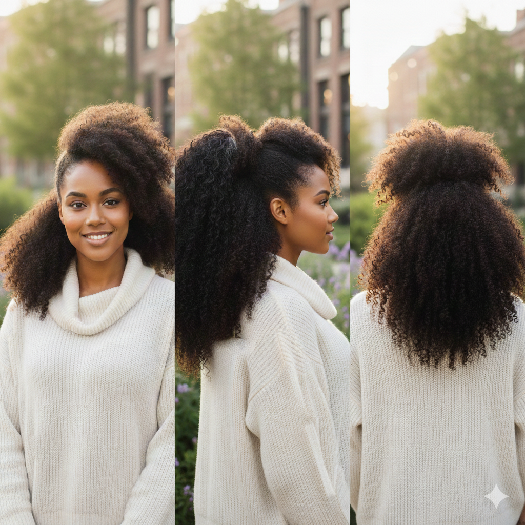 Kinky Curly Feather Crochet Hair Extensions - Image 2