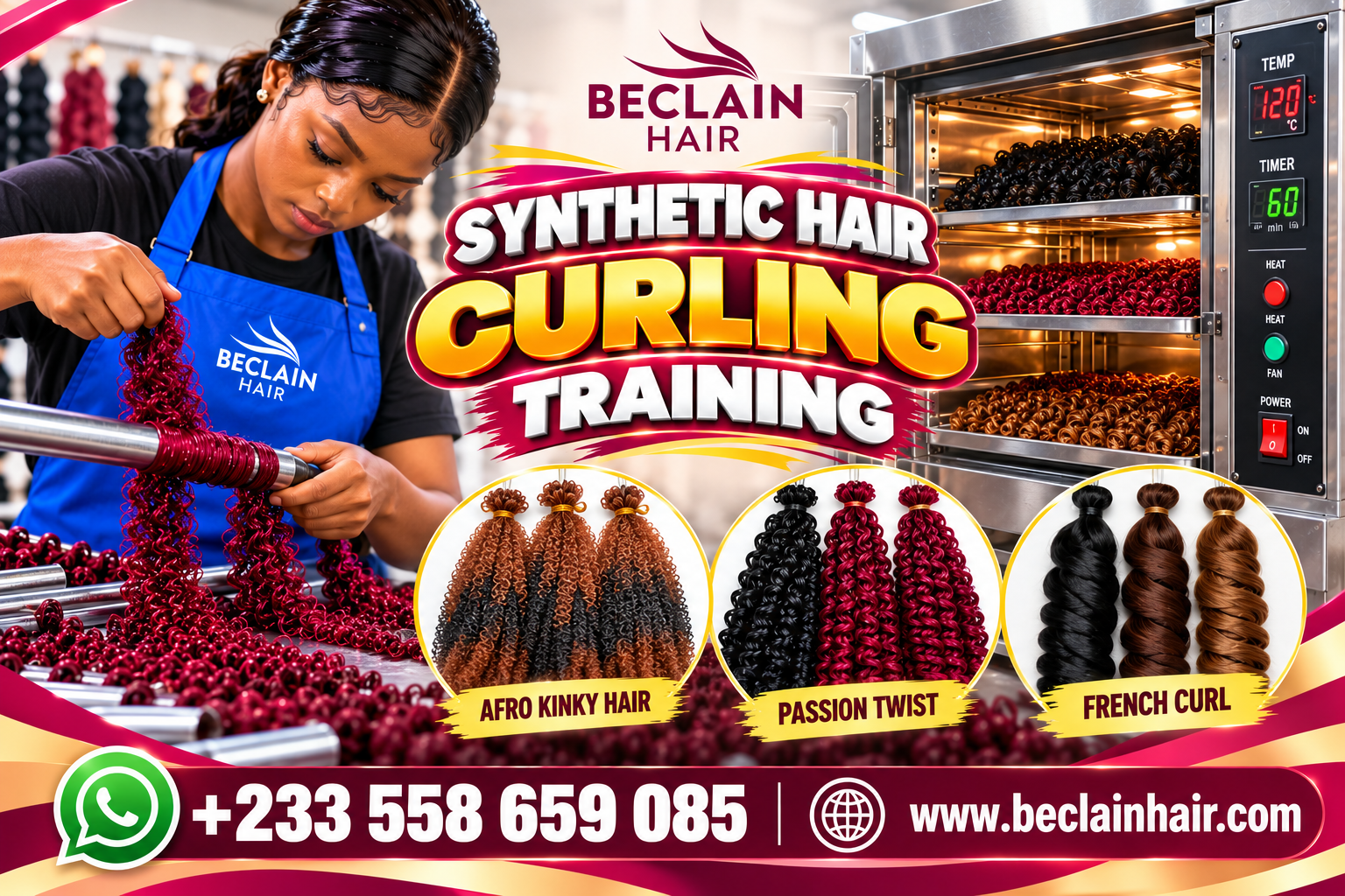 Synthetic Hair Extensions Curling Course