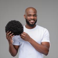 Synthetic Afro Men's Wig(Toupee)