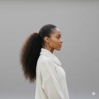 Afro Drawstring Ponytail - Human Hair