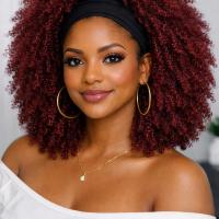 Human Hair Afro Headband Wig